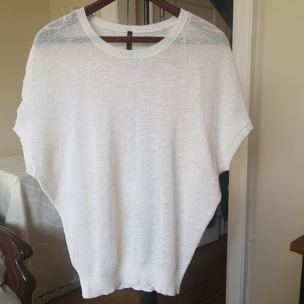 3/$20 Woolworths white scoop neck top